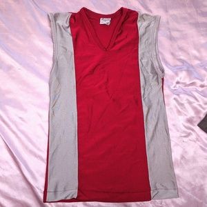 Vintage but perfect cardinal &silver athletic tank